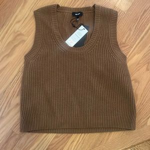 Cashmere Me + Em brown sweater vest